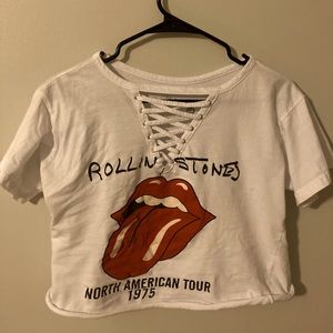 Rolling Stones Cropped Band Tee